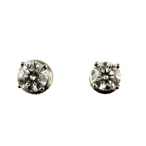 14 Karat White Gold Diamond Stud Earrings .70cttw. #21251